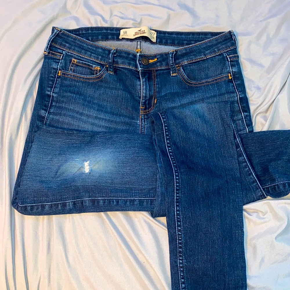 Hollister single rip jeans super skinny